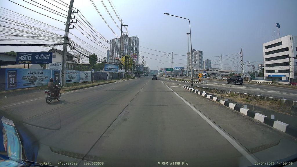 ภาพถนนตรงที่ Guardforce Chiangmai ตั้งอยู่ ถ่ายโดย ThailandCambodia พ.ศ. 2569 (2026) · A street-level view of where Guardforce Chiangmai stands, by ThailandCambodia in 2569 (2026)