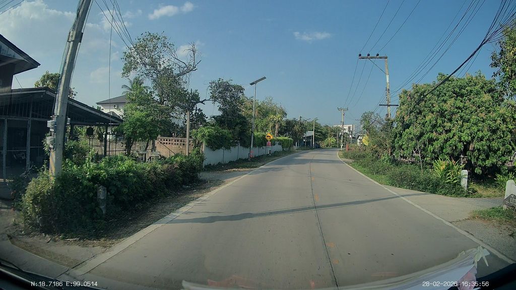 ภาพถนนตรงที่ กะเพราบ้านจั๋นอ๋อ ตั้งอยู่ ถ่ายโดย ThailandCambodia พ.ศ. 2569 (2026) · A street-level view of where กะเพราบ้านจั๋นอ๋อ · Kaphrao Ban Chan O stands, by ThailandCambodia in 2569 (2026)