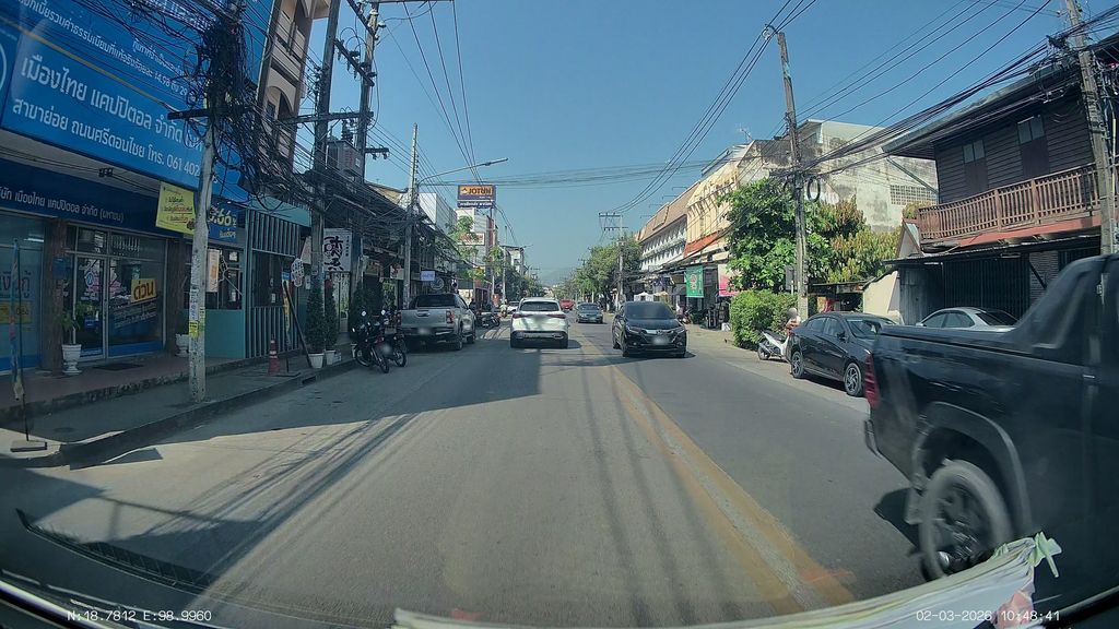 ภาพถนนตรงที่ OEC Chiang Mai ศูนย์บริการเรียนต่อต่างประเทศ ตั้งอยู่ ถ่ายโดย ThailandCambodia พ.ศ. 2569 (2026) · A street-level view of where OEC Chiang Mai ศูนย์บริการเรียนต่อต่างประเทศ stands, by ThailandCambodia in 2569 (2026)