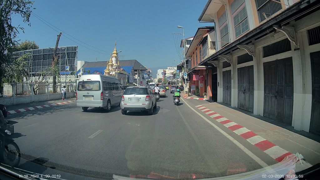 ภาพถนนตรงที่ Baan Tuek Art Center ตั้งอยู่ ถ่ายโดย ThailandCambodia พ.ศ. 2569 (2026) · A street-level view of where Baan Tuek Art Center stands, by ThailandCambodia in 2569 (2026)