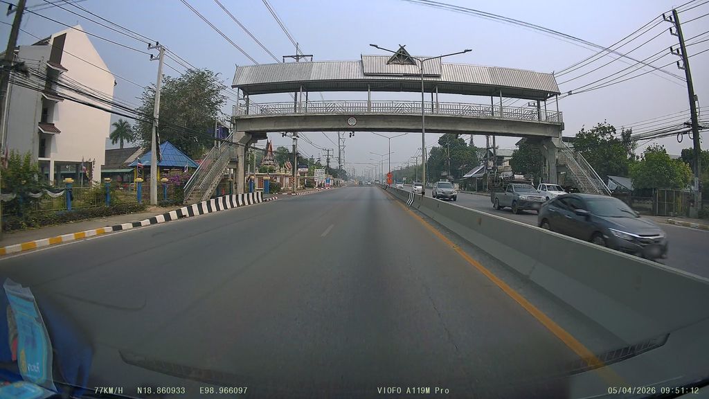 ภาพถนนตรงที่ ถนนเชียงใหม่-แม่ริม ตั้งอยู่ ถ่ายโดย ThailandCambodia พ.ศ. 2569 (2026) · A street-level view of where ถนนเชียงใหม่-แม่ริม · Thanon Chiang Mai-Mae Rim stands, by ThailandCambodia in 2569 (2026)