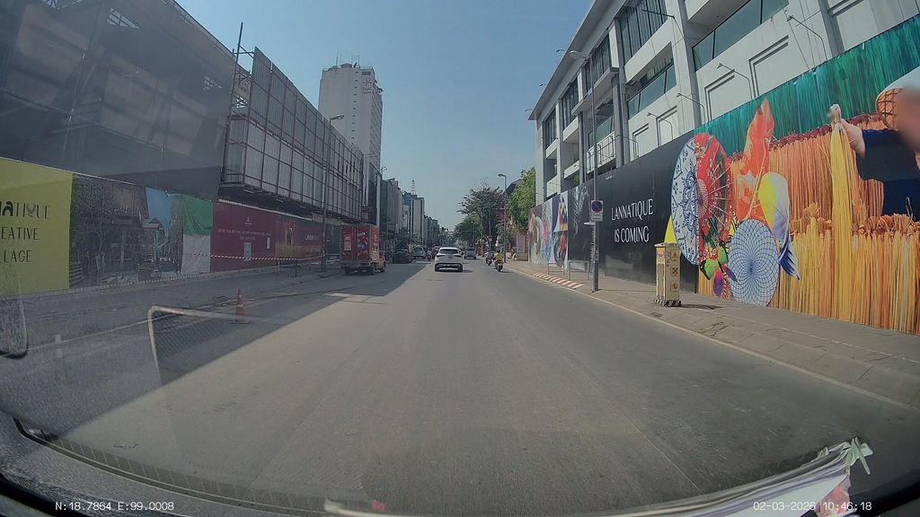 ภาพถนนตรงที่ Hisclubbar Men Club & Massage Chiang Mai ตั้งอยู่ ถ่ายโดย ThailandCambodia พ.ศ. 2569 (2026) · A street-level view of where Hisclubbar Men Club & Massage Chiang Mai stands, by ThailandCambodia in 2569 (2026)