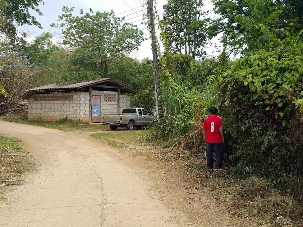 ภาพถนนตรงที่ Wuja House ตั้งอยู่ ถ่ายโดย jrcarlsen พ.ศ. 2558 (2015) · A street-level view of where Wuja House stands, by jrcarlsen in 2558 (2015)
