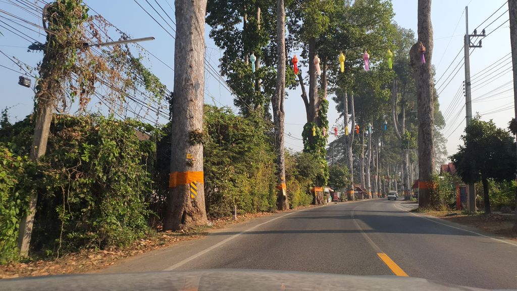 ภาพถนนตรงที่ ชันโรงเก๊ายางนาสารภี เชียงใหม่ ตั้งอยู่ ถ่ายโดย jrcarlsen พ.ศ. 2566 (2023) · A street-level view of where ชันโรงเก๊ายางนาสารภี เชียงใหม่ · Chan Rong Kao Yangna Saraphi Chiang Mai stands, by jrcarlsen in 2566 (2023)