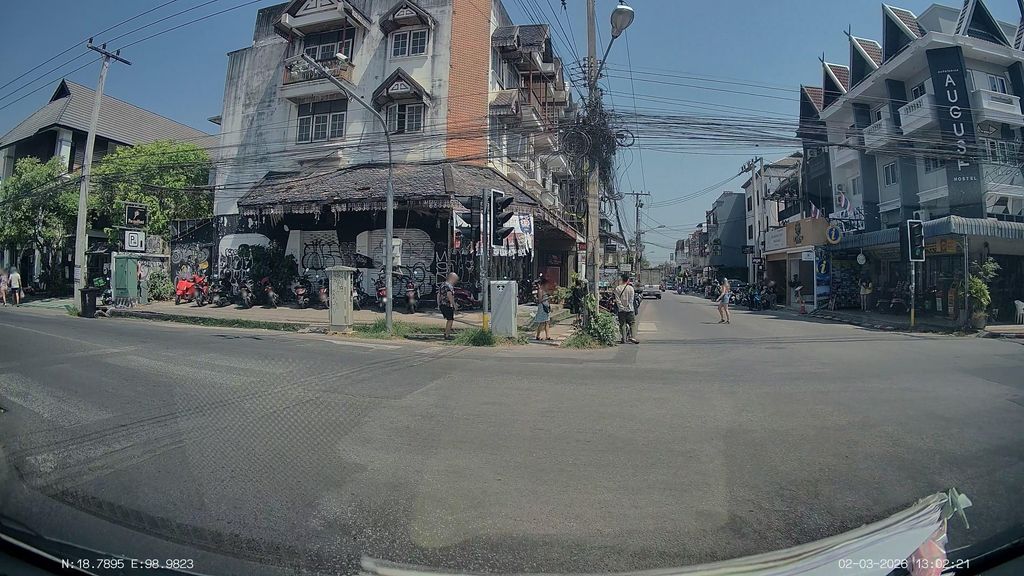 ภาพถนนตรงที่ Chiang Mai Thailand Tour Center ตั้งอยู่ ถ่ายโดย ThailandCambodia พ.ศ. 2569 (2026) · A street-level view of where Chiang Mai Thailand Tour Center stands, by ThailandCambodia in 2569 (2026)