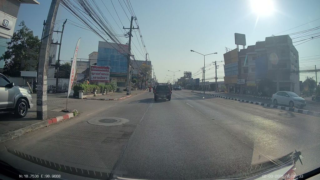 ภาพถนนตรงที่ Honda Pingkanakorn Chiangmai Airport ตั้งอยู่ ถ่ายโดย ThailandCambodia พ.ศ. 2569 (2026) · A street-level view of where Honda Pingkanakorn Chiangmai Airport stands, by ThailandCambodia in 2569 (2026)