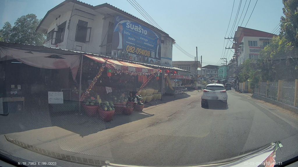 ภาพถนนตรงที่ อ้ายศรเสาวรส & อะโวคาโด ตั้งอยู่ ถ่ายโดย ThailandCambodia พ.ศ. 2569 (2026) · A street-level view of where อ้ายศรเสาวรส & อะโวคาโด · Aisasaowarot & Awokhado stands, by ThailandCambodia in 2569 (2026)