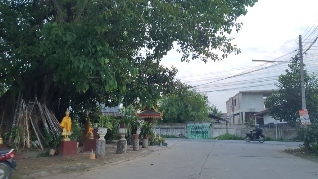 ภาพถนนตรงที่ วัดละโว้ ตั้งอยู่ ถ่ายโดย jrcarlsen พ.ศ. 2565 (2022) · A street-level view of where วัดละโว้ · Wat Lawo stands, by jrcarlsen in 2565 (2022)