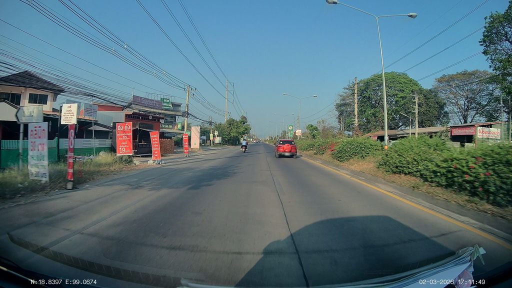 ภาพถนนตรงที่ ฟ้าใสวัสดุก่อสร้าง ตั้งอยู่ ถ่ายโดย ThailandCambodia พ.ศ. 2569 (2026) · A street-level view of where ฟ้าใสวัสดุก่อสร้าง · Fasai Watdu Kosang stands, by ThailandCambodia in 2569 (2026)