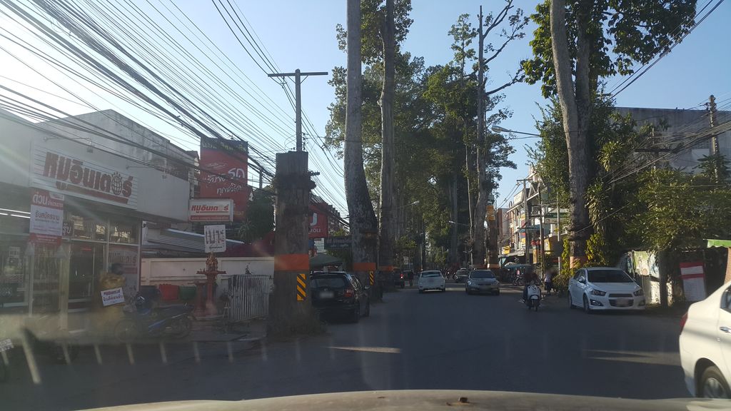 ภาพถนนตรงที่ สหกรณ์การเกษตร สาขาสารภี ตั้งอยู่ ถ่ายโดย jrcarlsen พ.ศ. 2562 (2019) · A street-level view of where สหกรณ์การเกษตร สาขาสารภี · Kan Kaset Sakha Saraphi Cooperative stands, by jrcarlsen in 2562 (2019)
