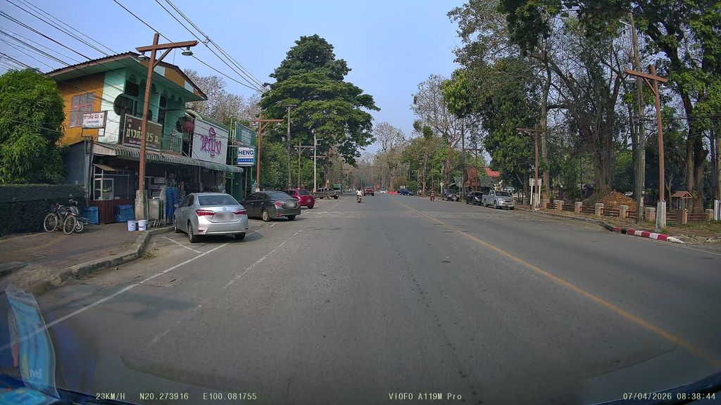 ภาพถนนตรงที่ คำตั๋น ต้มเลือดหมู จิงจูฉ่ายเชียงแสน ตั้งอยู่ ถ่ายโดย ThailandCambodia พ.ศ. 2569 (2026) · A street-level view of where คำตั๋น ต้มเลือดหมู จิงจูฉ่ายเชียงแสน · Khamtan Tomlueatmu Chingchuchai Chiang Saen stands, by ThailandCambodia in 2569 (2026)
