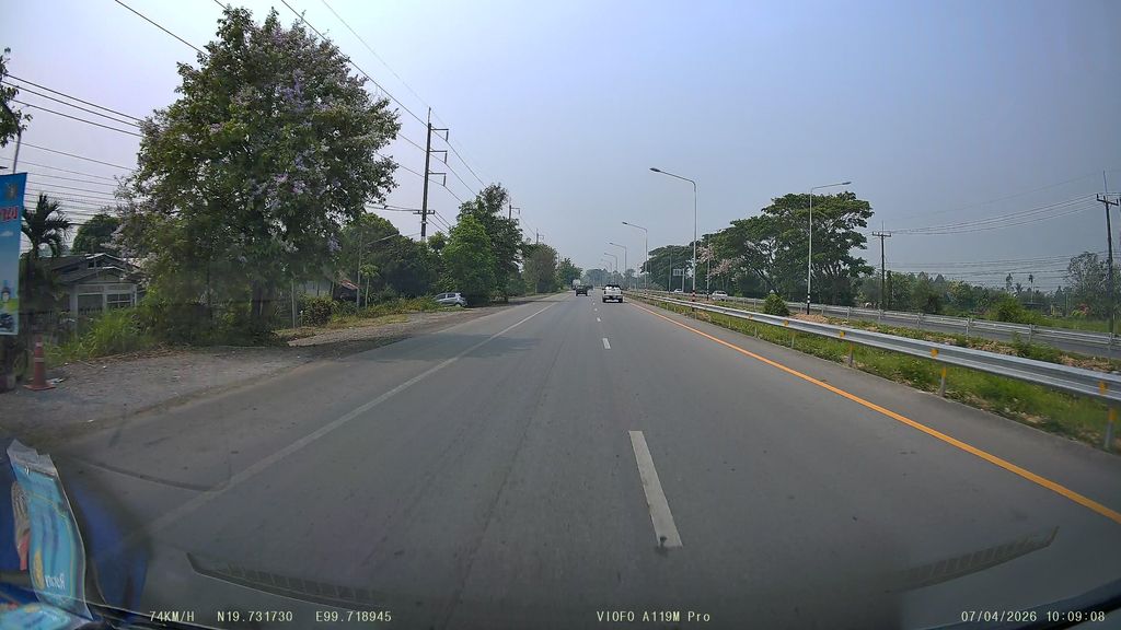 ภาพถนนตรงที่ ด่านตรวจยาเสพติด ป่าตึง ตั้งอยู่ ถ่ายโดย ThailandCambodia พ.ศ. 2569 (2026) · A street-level view of where ด่านตรวจยาเสพติด ป่าตึง · Dan Truat Yaseptit Pa Tueng stands, by ThailandCambodia in 2569 (2026)