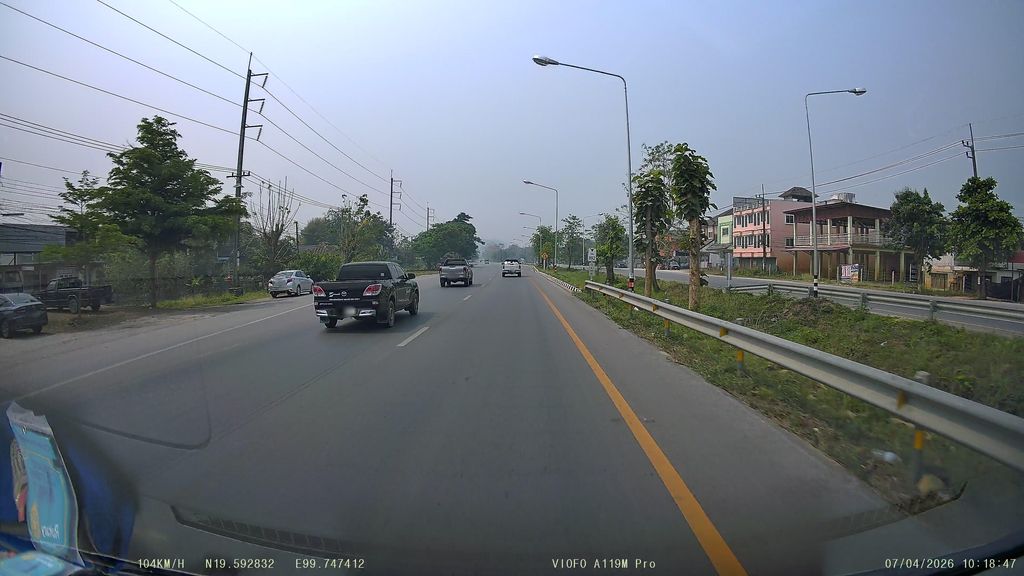 ภาพถนนตรงที่ บ้านแม่คาวโตน ตั้งอยู่ ถ่ายโดย ThailandCambodia พ.ศ. 2569 (2026) · A street-level view of where บ้านแม่คาวโตน · Ban Maekhaoton stands, by ThailandCambodia in 2569 (2026)
