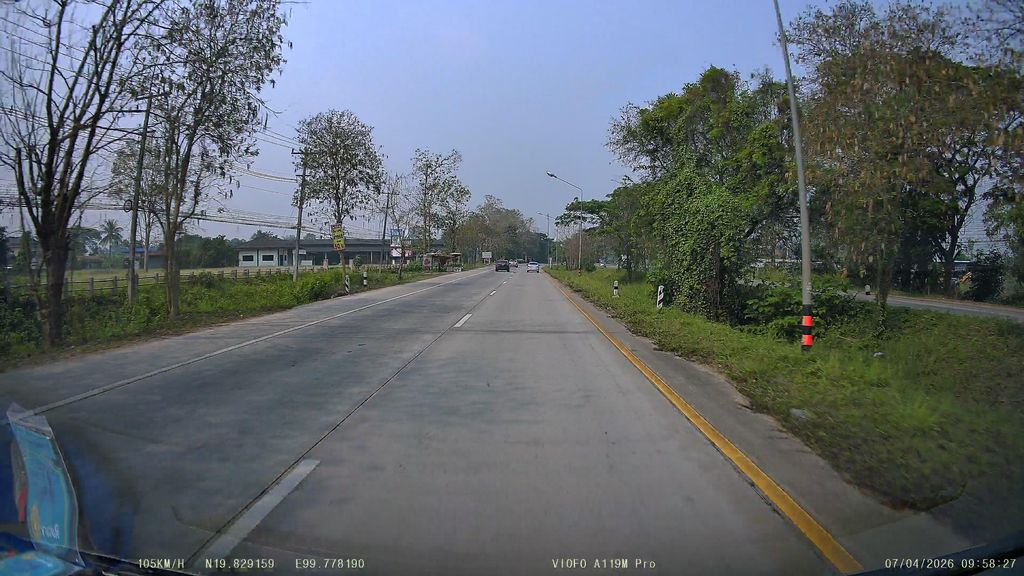 ภาพถนนตรงที่ กาแฟบ้านบลู ตั้งอยู่ ถ่ายโดย ThailandCambodia พ.ศ. 2569 (2026) · A street-level view of where กาแฟบ้านบลู · Kafaebanblu stands, by ThailandCambodia in 2569 (2026)